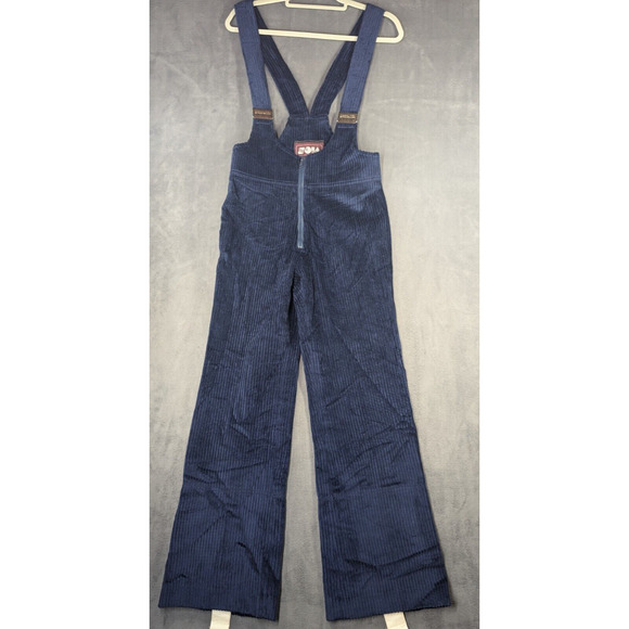 Vintage SOLA by Beconta Size Medium Blue Corduroy Overalls Bib